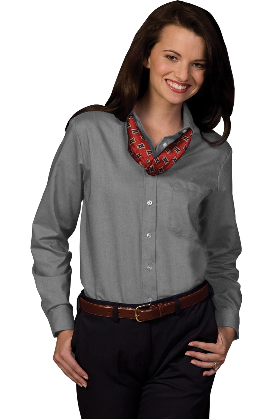 Edward's Women's Oxford Long Sleeve Shirt 